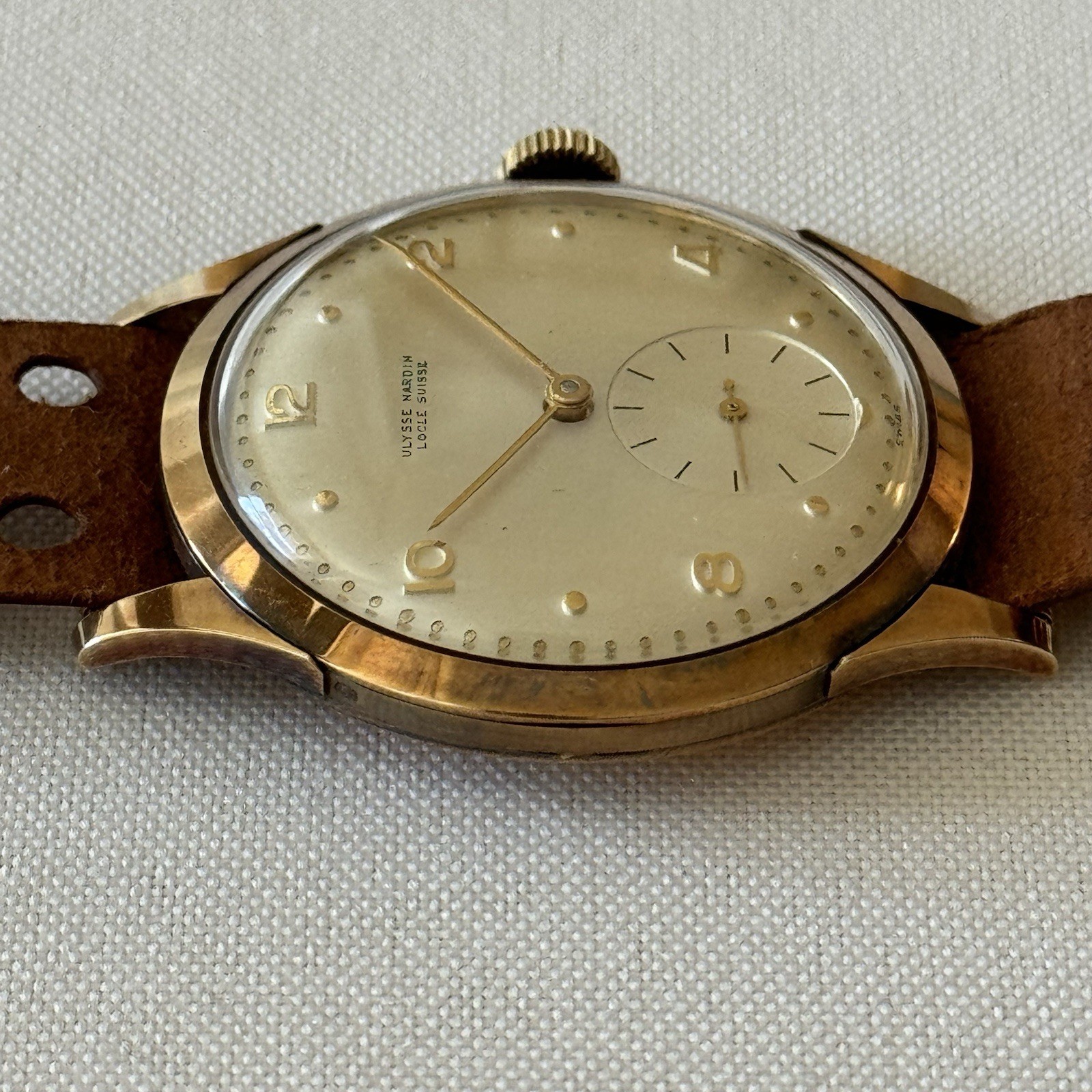 Vintage Ulysse Nardin 14K Solid Gold Manual Wind Men’s Watch