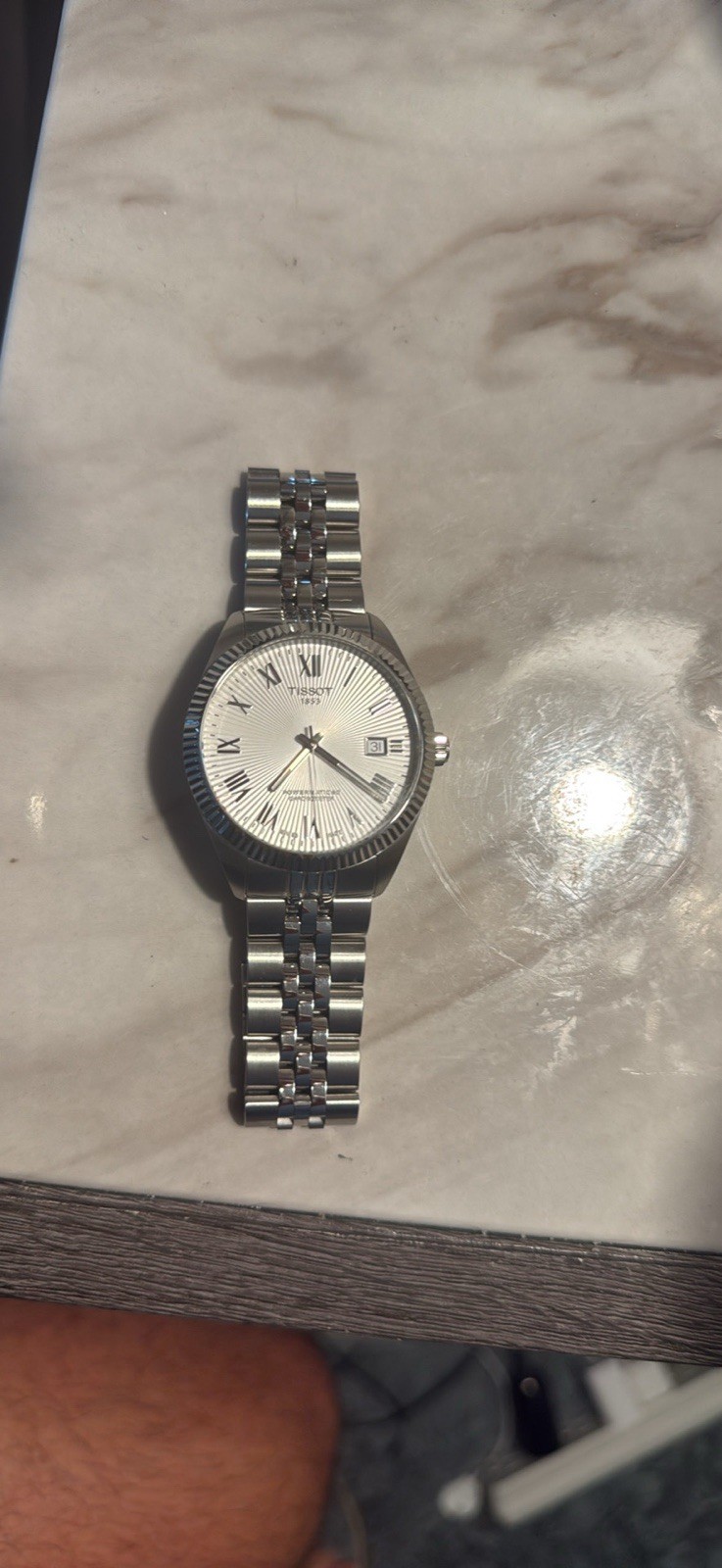 Tissot Ballade Power Mens Auto Date 100m Silver Dial Roman 40-43.9mm