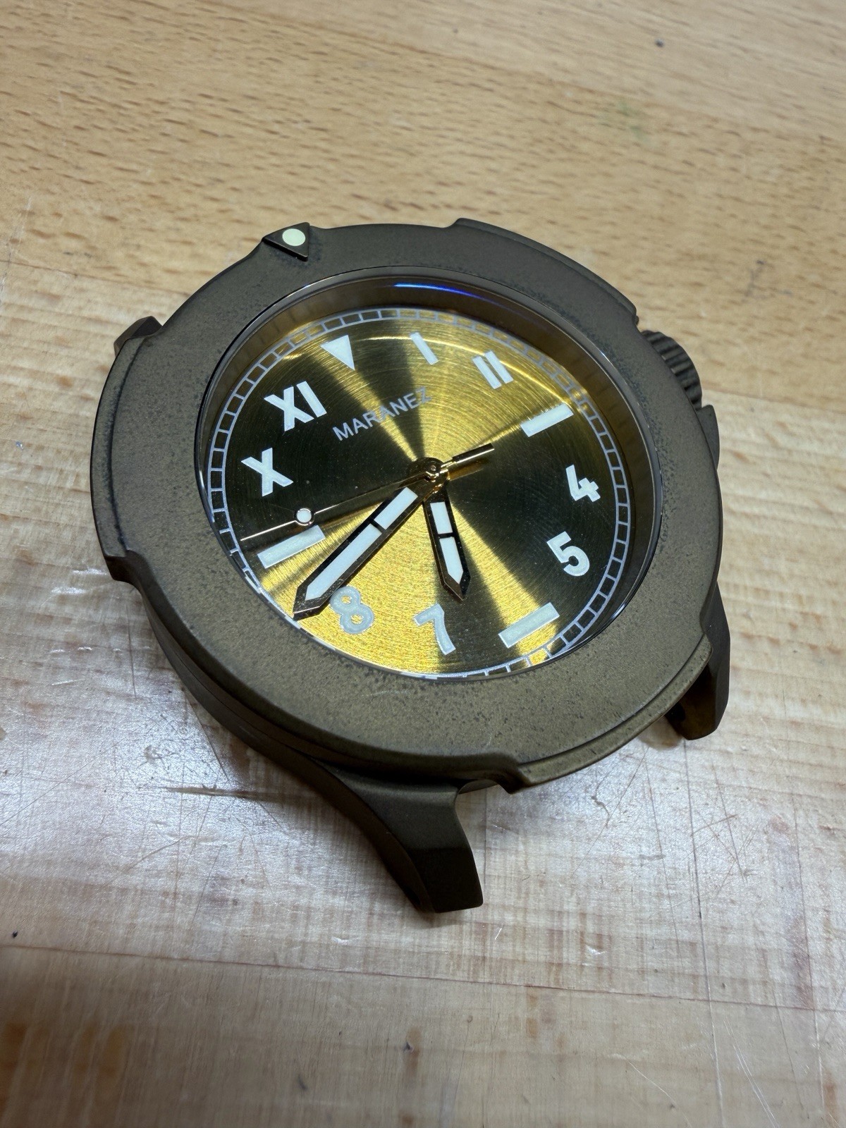 Maranez Bangla 47 Automatic Diver Watch Brass Gold California Dial NH35 300m
