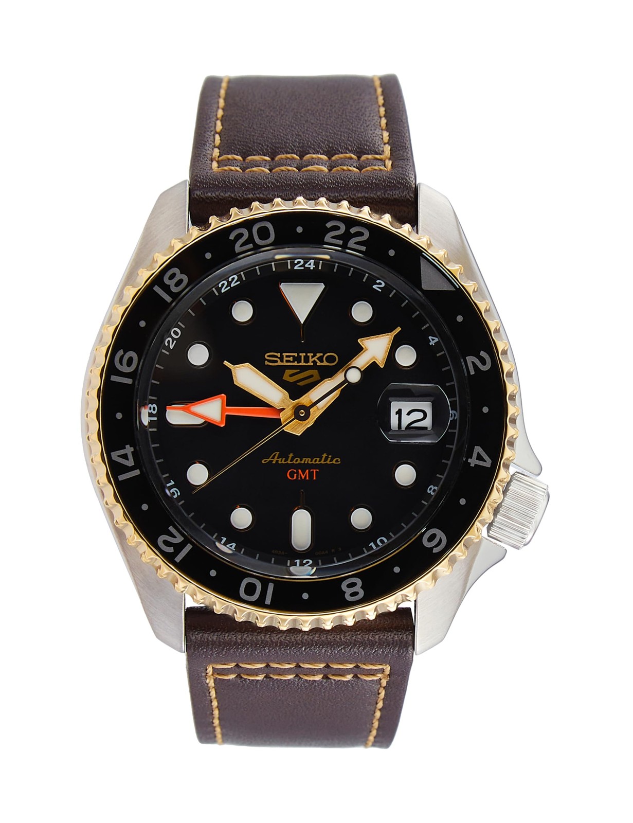 Seiko Men’s 5 Sports SKX GMT Automatic Black Dial Watch – SSK036K1 NEW