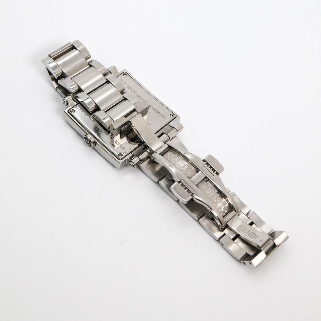 FENDI working watch ZUCCA dial date square Roman 3869