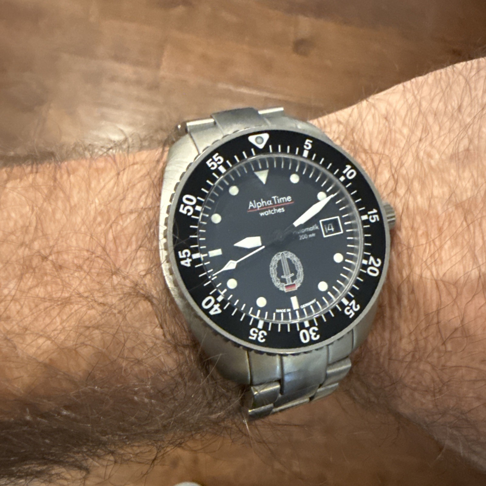 AlphaTime Mission Timer Titanium Dive Watch Fricker Case Made In Germany RARE