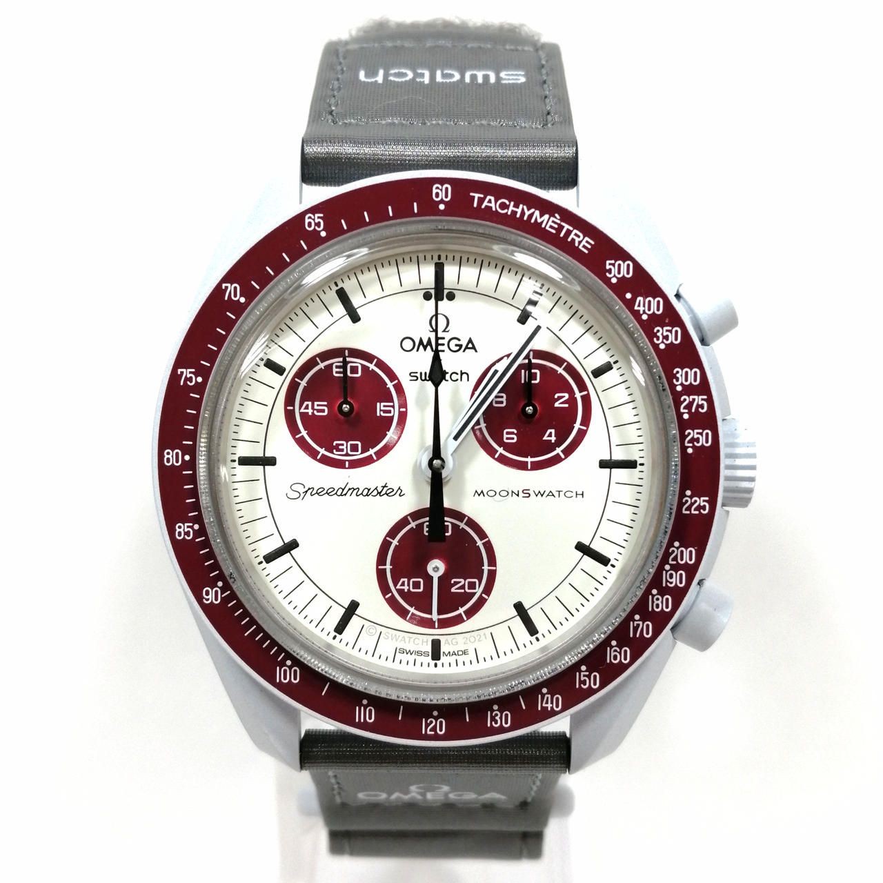 Switch x Omega xswatch Mission to Pluto Dark Red × Light Gray Used