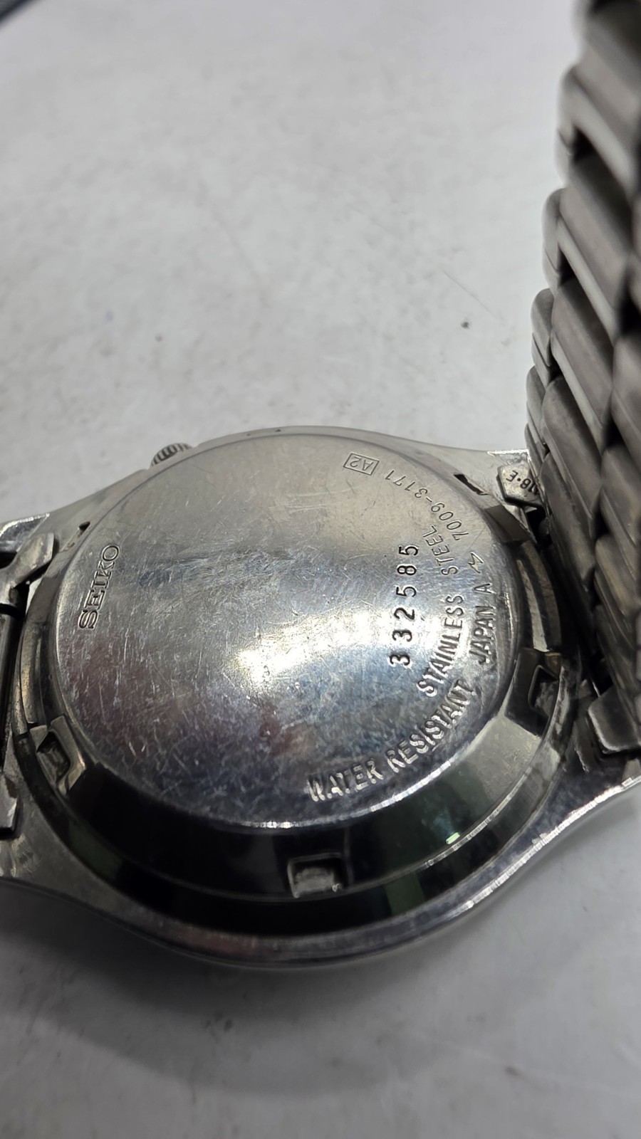 Seiko 7009 3171 Automatic Stainless Steel Serviced Wristwatch Day-Date