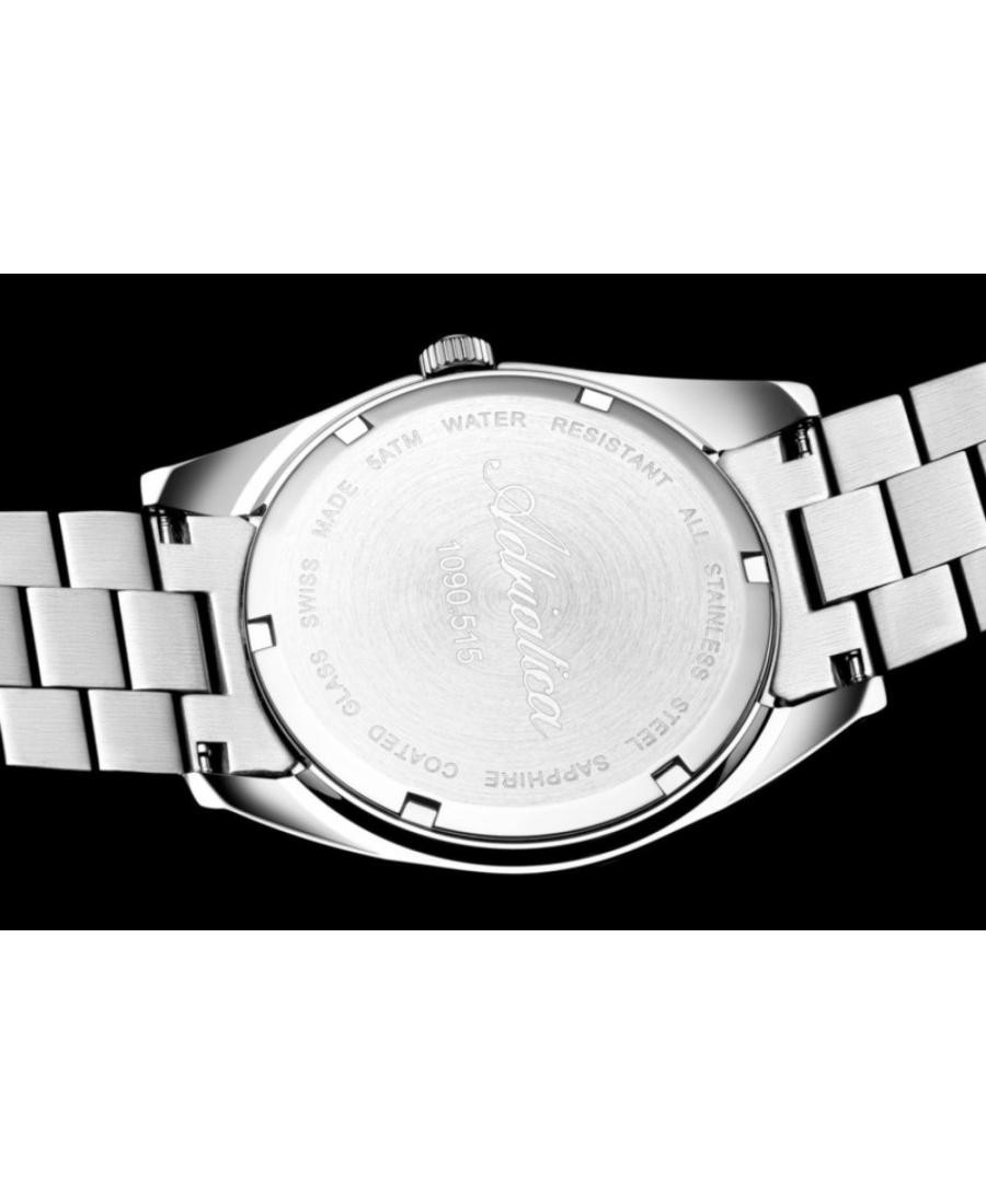 ADRIATICA Men Quartz Casual Watch Classic Dress Black Dial Waterproof Swiss