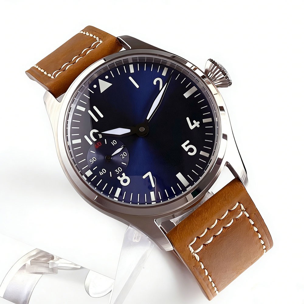 42mm Sapphire Glass Blue/Black/Green Dress Watch For Asia6497 Hand-Winding Watch
