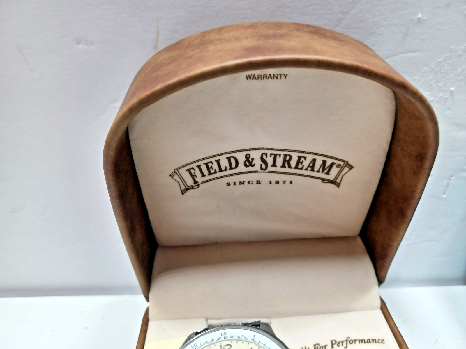 NOS Field & Stream Angler Stainless Steel Mens Watch All Paperwork and Case