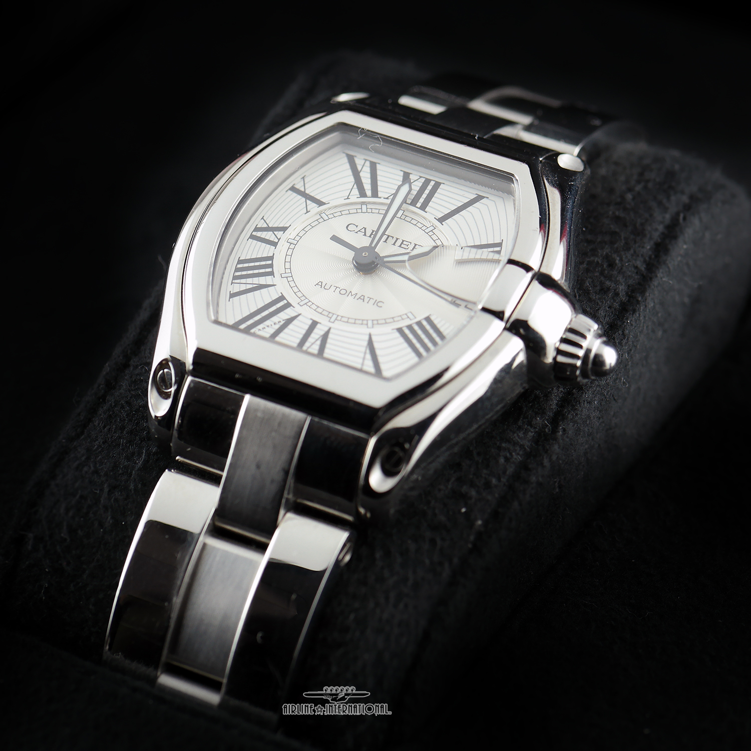 Cartier Roadster Stainless Steel Automatic Watch – Water Resistant 100m 330ft
