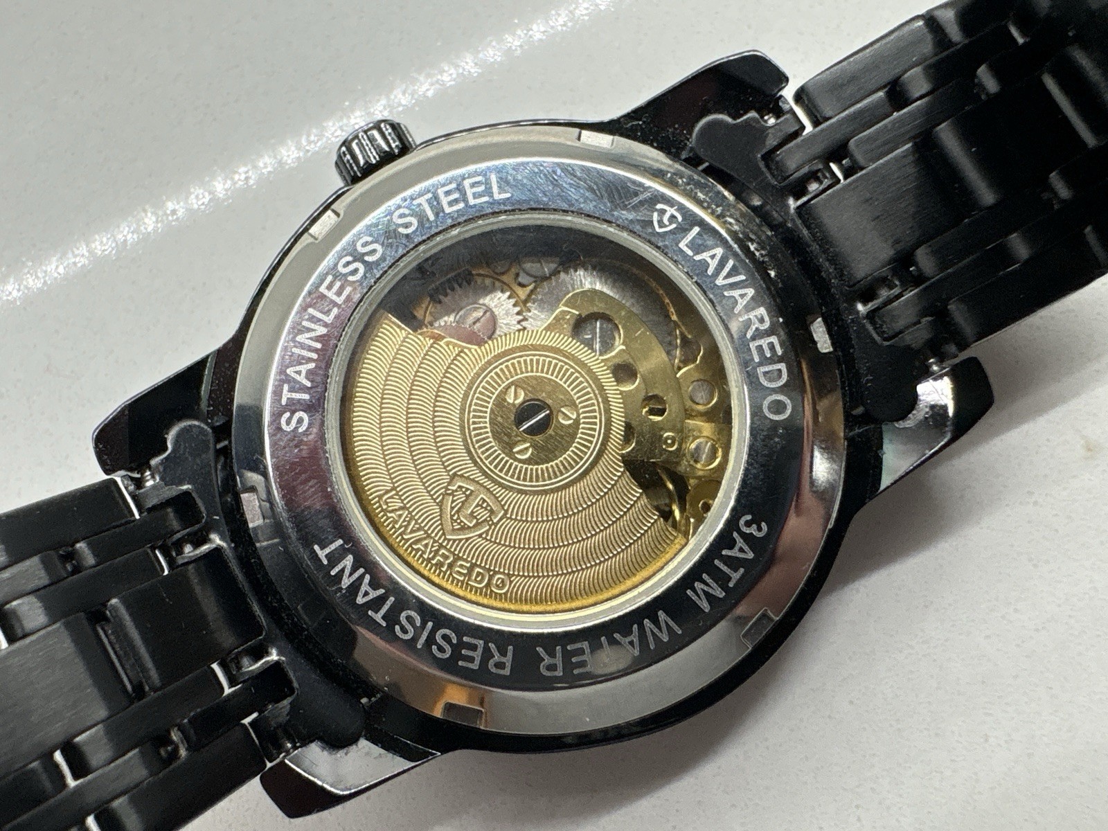 Lavaredo L6610 Automatic Skeleton Dial Wristwatch Black Stainless Steel