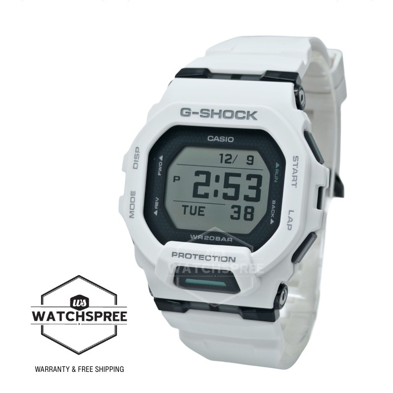 Casio G-Shock G-SQUAD Bluetooth® White Resin Band Watch GBD200-7D GBD-200-7