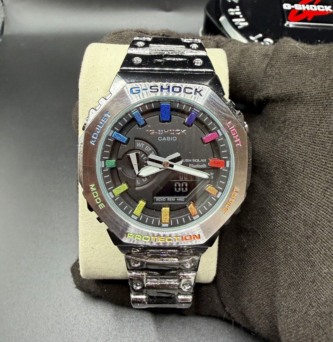 Casio G-SHOCK Analog-Digital Solar Octagon steel braclet 200m