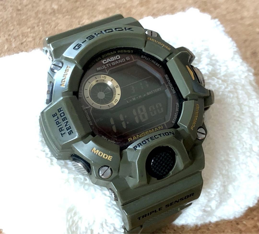 Casio G-SHOCK Rangeman GW-9400 Khaki Green Used from Japan