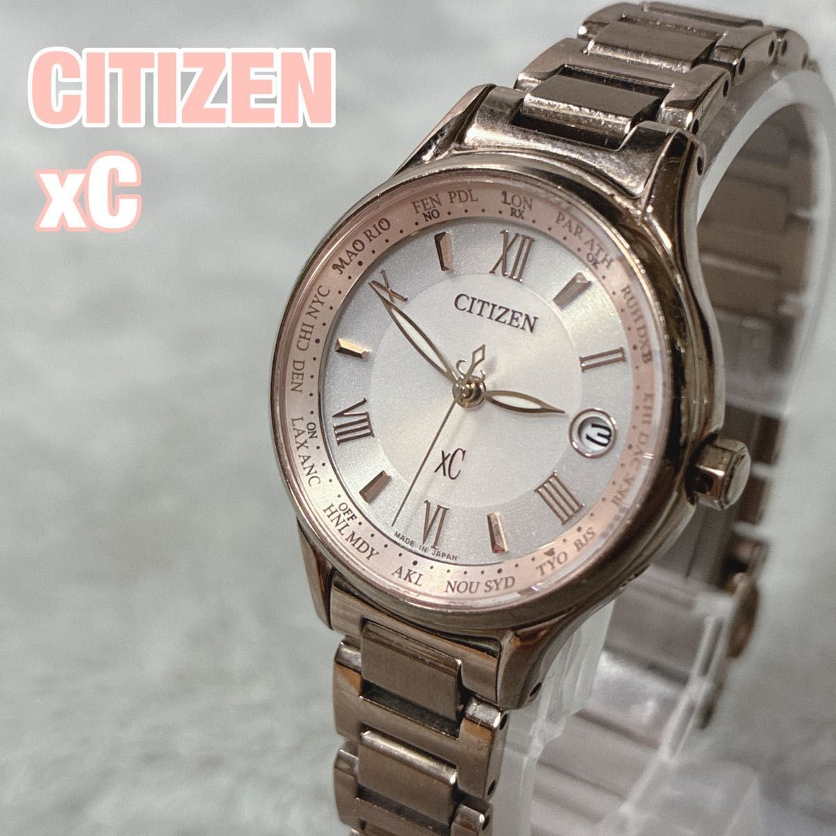 CITIZEN xC Cross Sea Happy Flight H246 T024696 Titanium Radio Sakura Pink Ladies