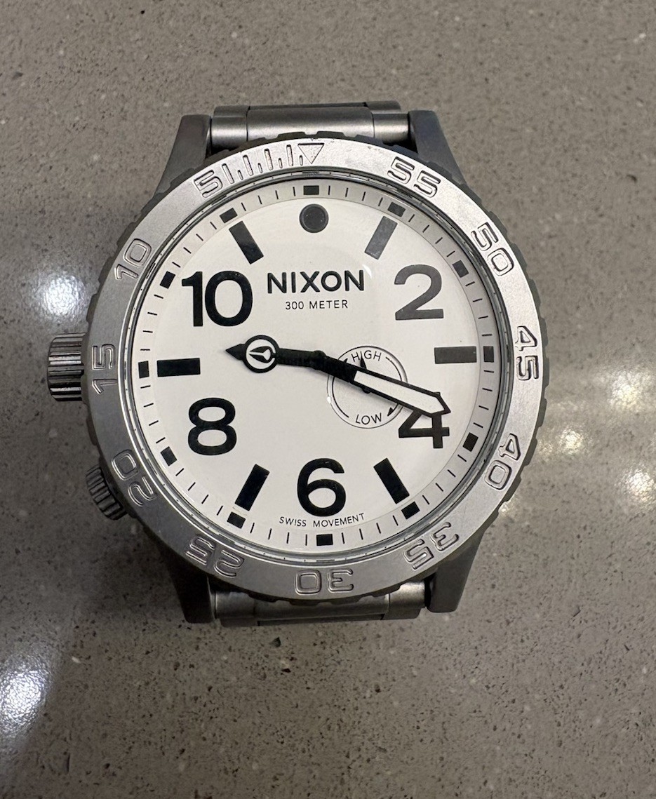 Nixon The 51-30 Tide Watch White Dial Stainless Steel 300M Swiss Movt A057-100