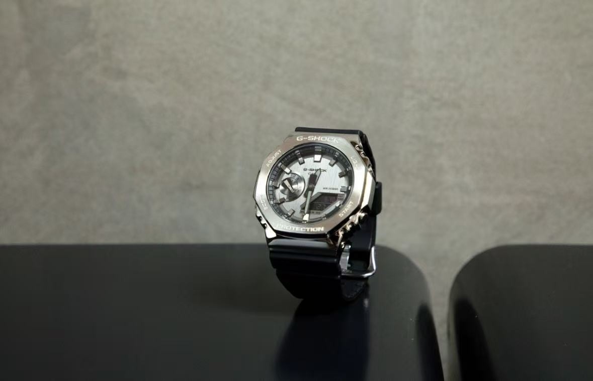 Casio G-Shock Silver Case Black Dial Sports Watch With Box