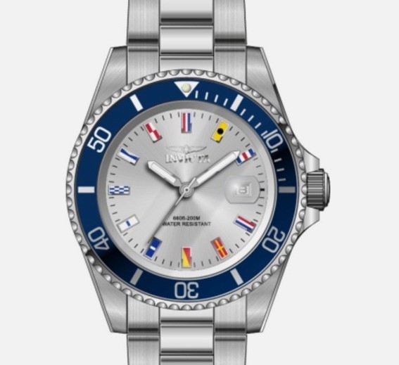 Invicta 40mm Pro Diver Quartz Silver Dial Men’s Watch 49885 World Cup Jet Setter