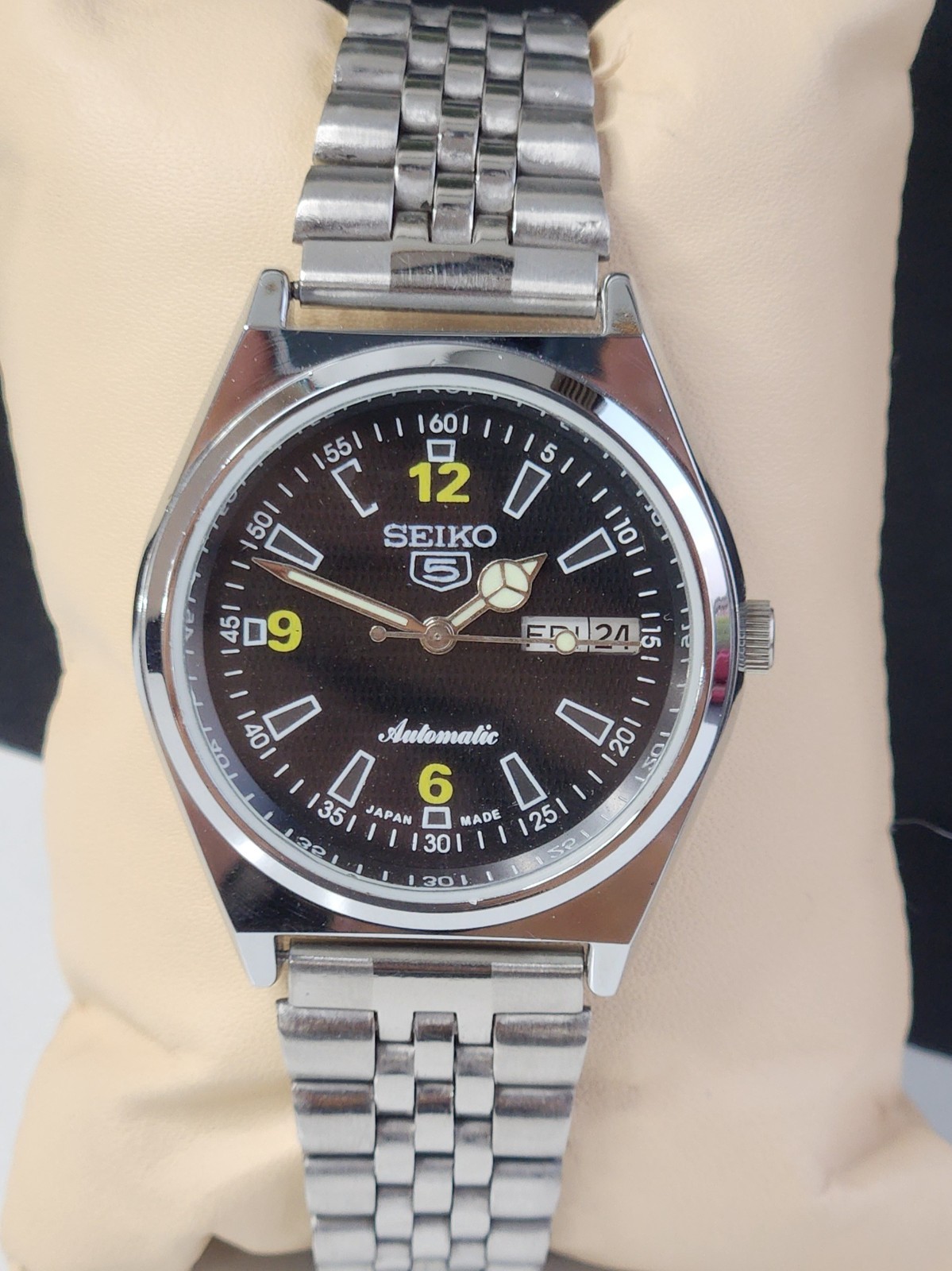 Vintage Seiko 5 Automatic 6309 17 Jewels Gentlemen’s Wrist Watch-Free Shipping
