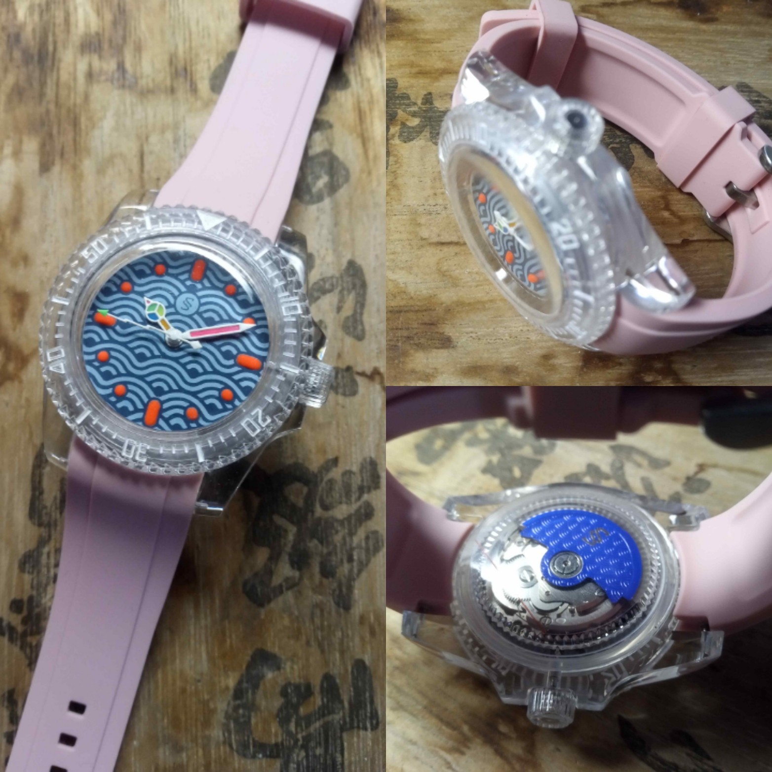Summer knockaround beach watch – Acrylic case with Seiko NH35 automatic movement
