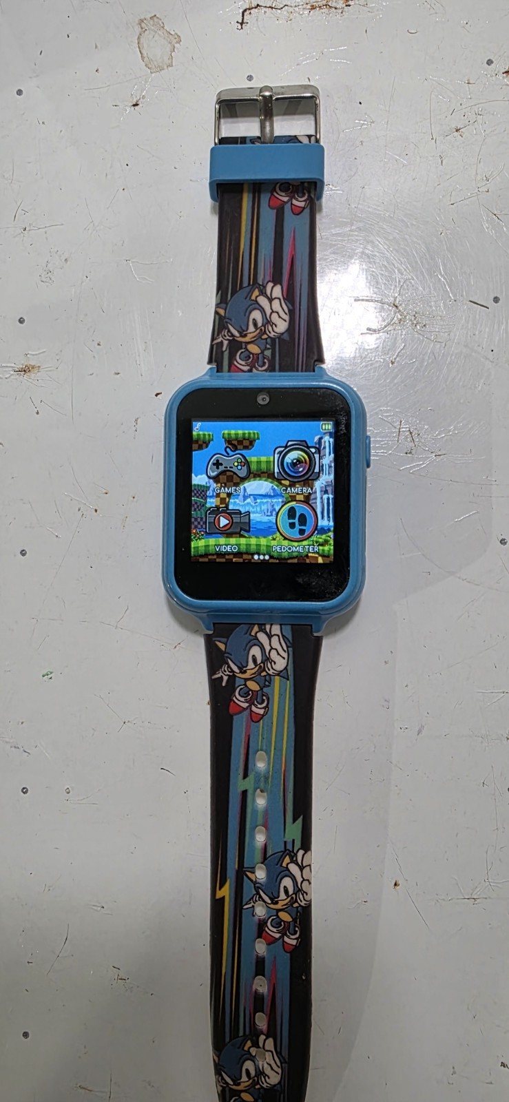 Sega Sonic The Hedgehog Interactive Kid’s Watch Blue Accutime Camera Games Video
