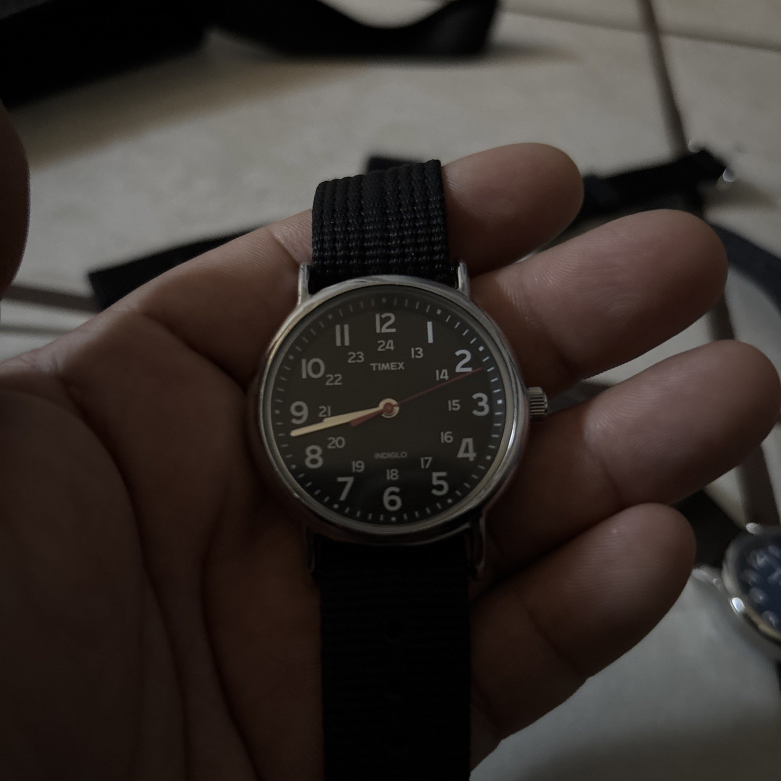 Timex Weekender Watch T2N647 Mens 38mm Case One Piece Nylon Strap Quartz