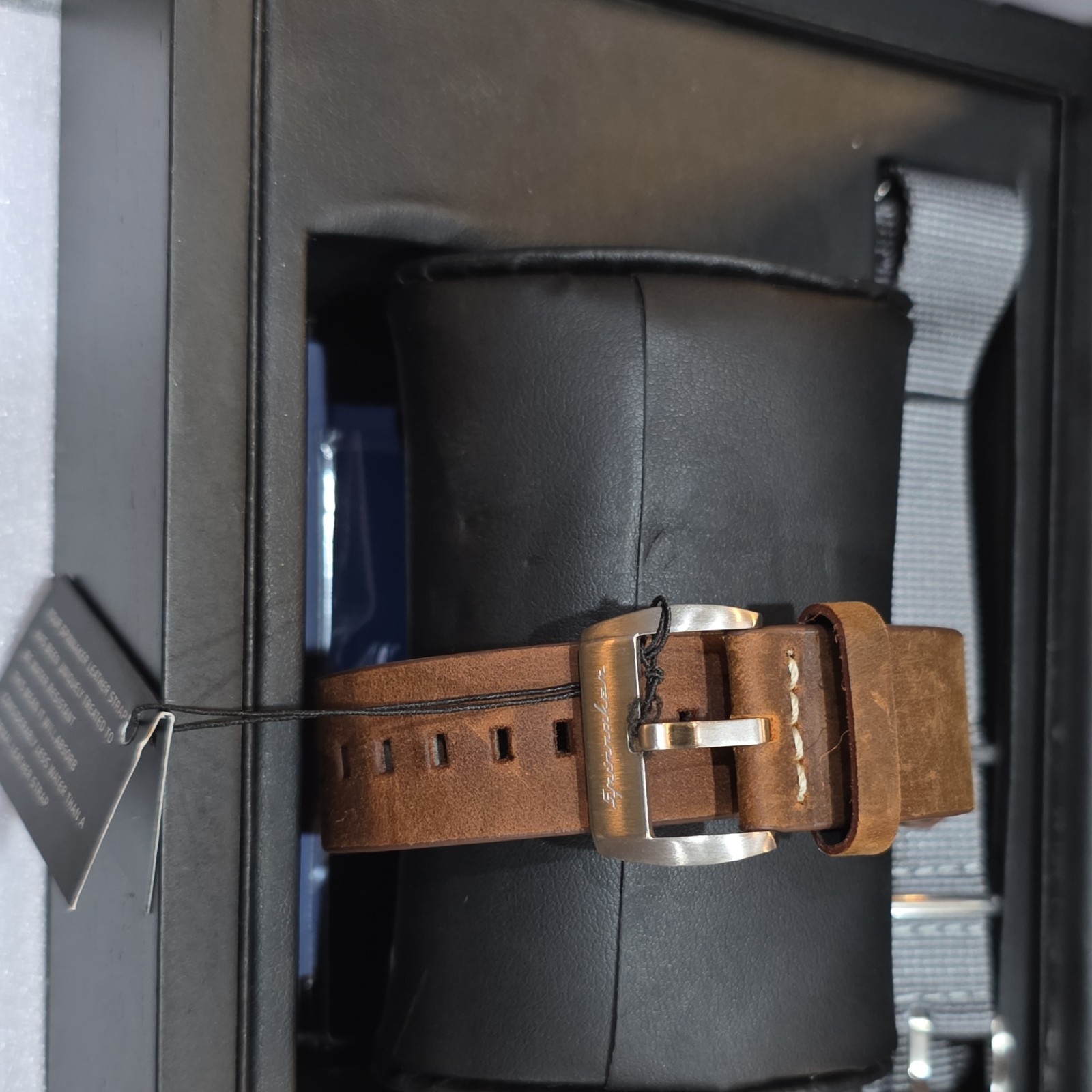 Spinnaker Cahill Automatic Diver Watch 200m 42mm Black Dial Brown Leather Strap