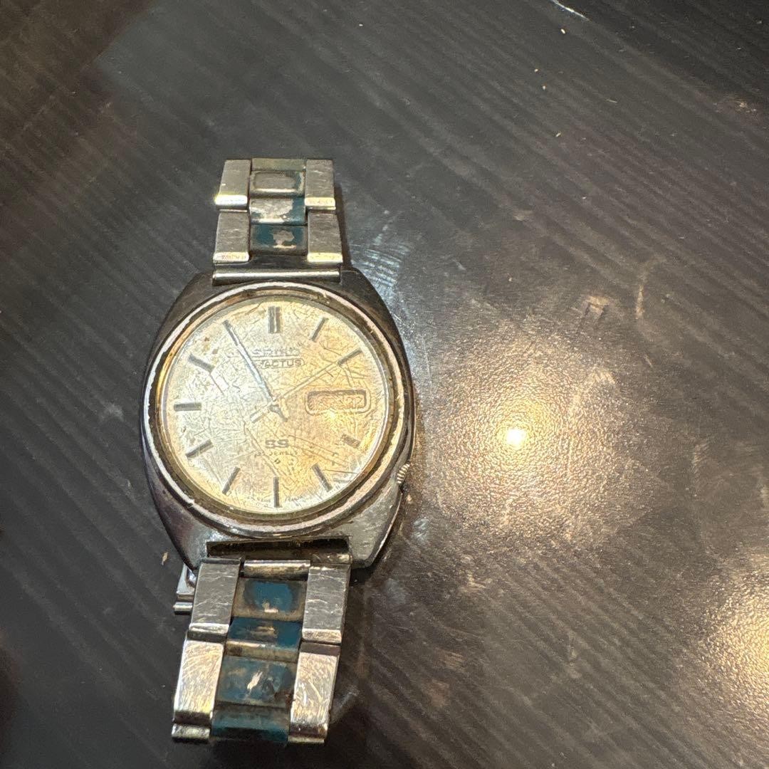 Seiko 5 Actus SS Automatic Watch 23J Silver Band Used