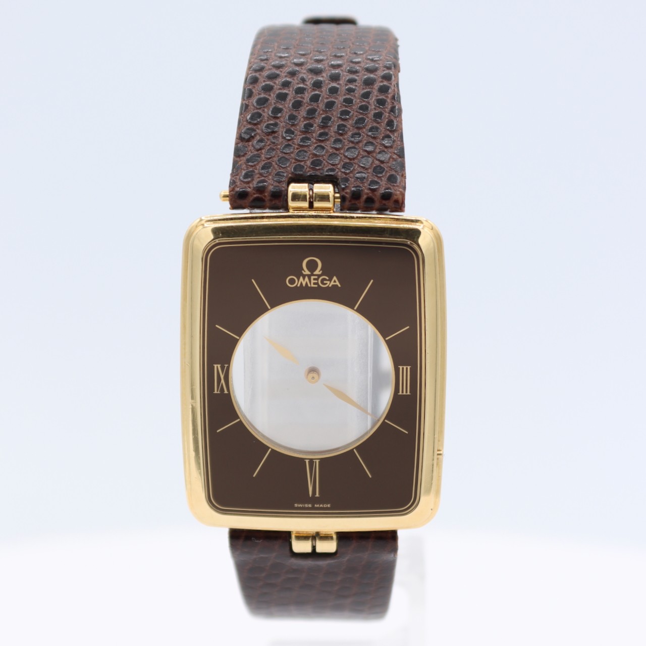 Vintage 28mm Omega La Magique Men’s Quartz Wristwatch 18k Gold Scarface