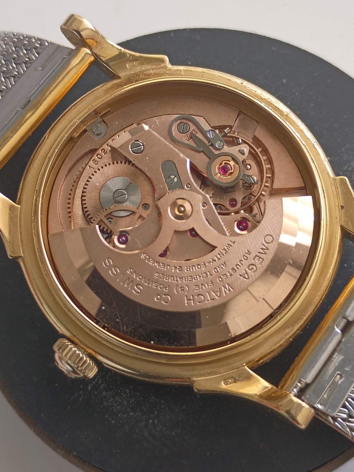 DELUXE 18k Solid Gold OMEGA Constellation Bracelet Automatic Vintage Mens Watch