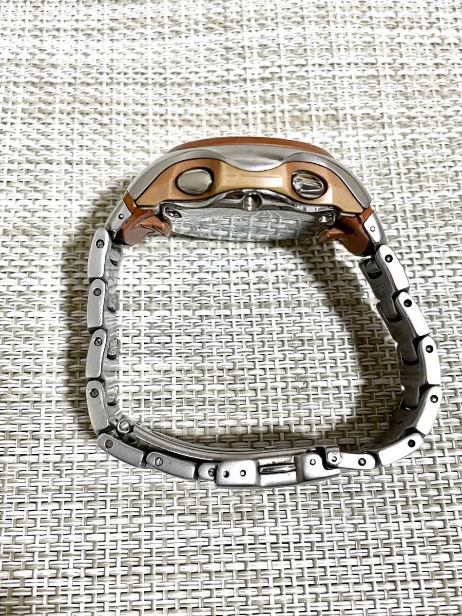 🟦 CASIO G-MS MSG-140 Digital Watch Vintage Y2K Full Metal Silver Brown Japan