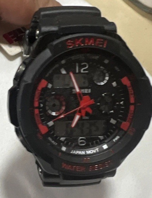 SKMEI Mens LED Digital Analog Alarm Waterproof Sport Army Watch Wristwatch