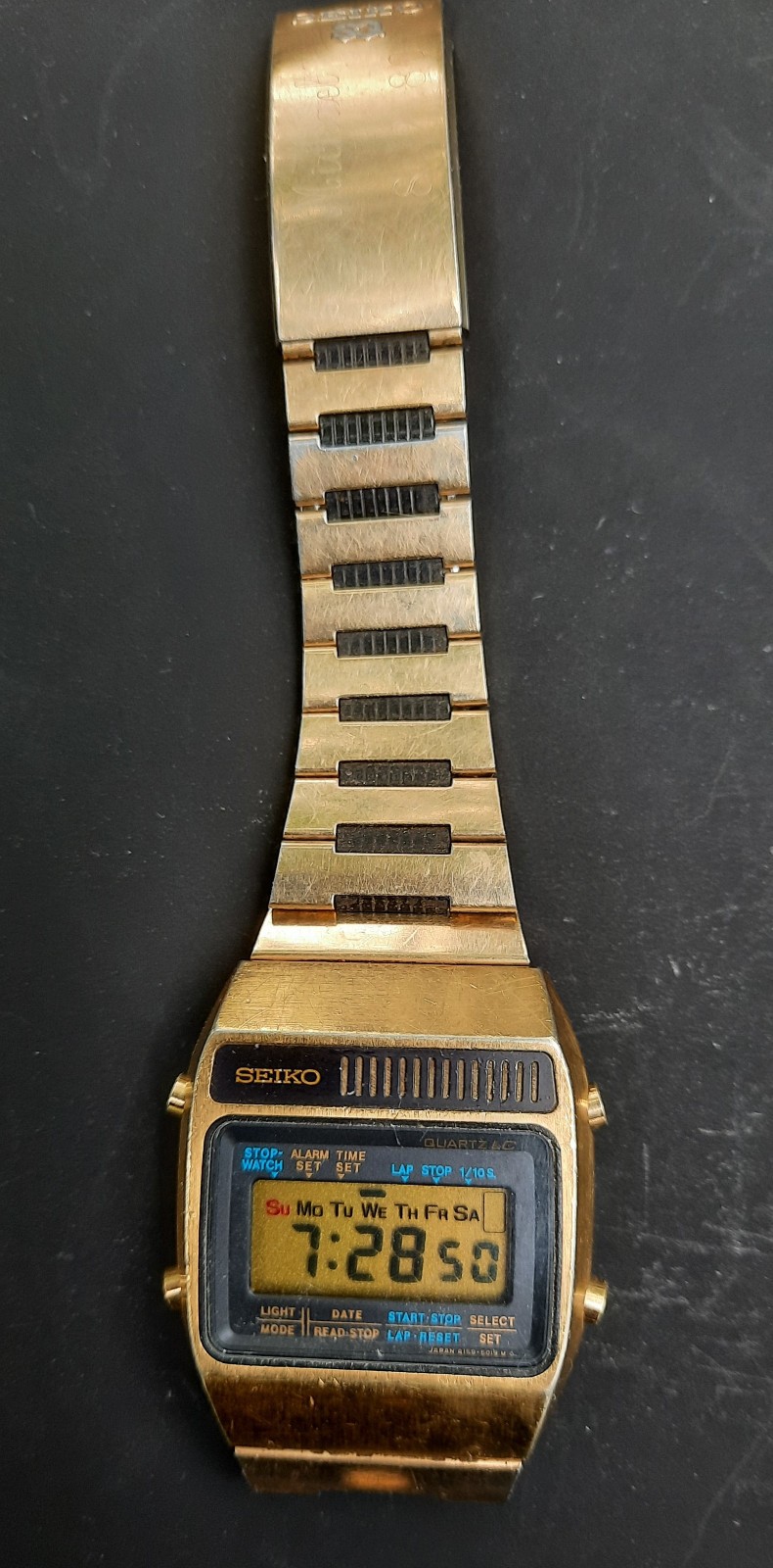 Vintage Seiko A159-5019-G Alarm/Chrono/Stopwatch Quartz Men’s Wristwatch