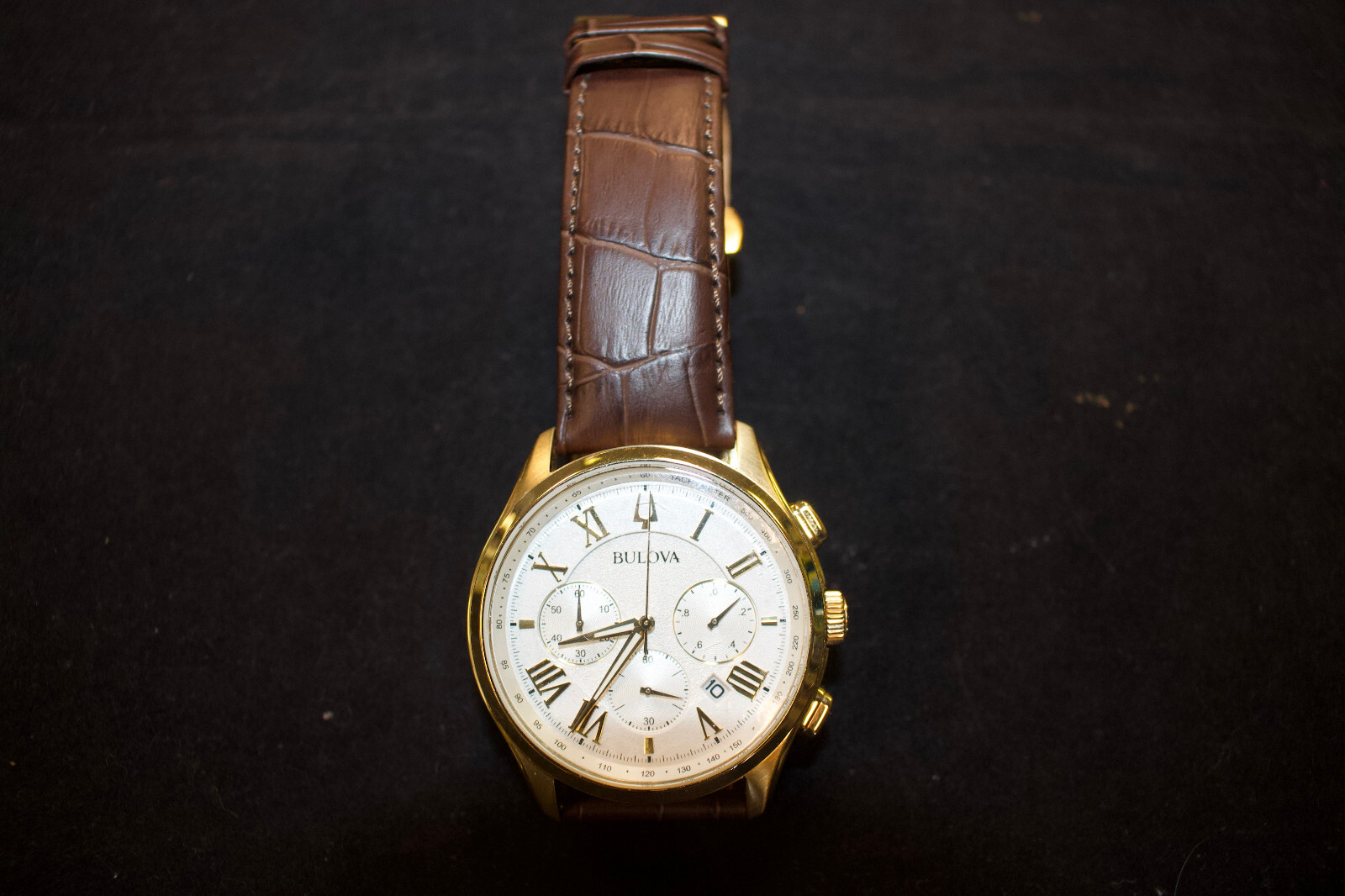 Bulova Men’s Classic Wilton Chronograph Watch 97B169 **LOOK ** NEW BATTERY**