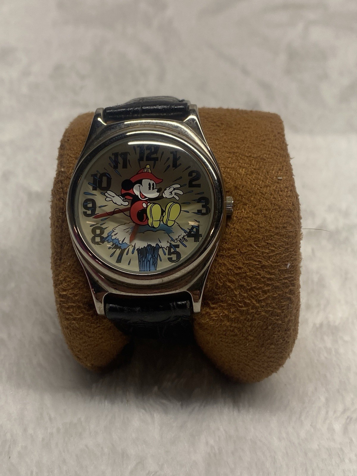 Disney Mickey Mouse Fireman Fire Brigade Animated Watch 35mm New Battery