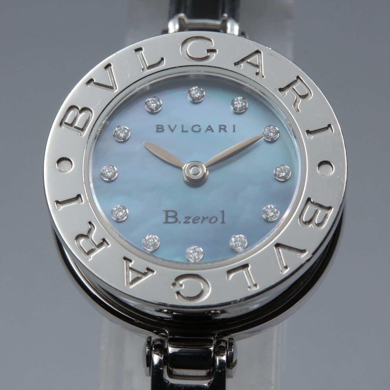 BVLGARI B.zero1 BZ22S SS Band 12P Diamond 22mm MOP Quartz Women’s Watch Japan