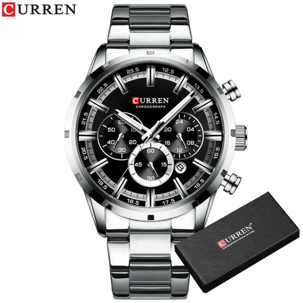 CURREN Fashion Men Watches Sports Chronograph Quartz Watch Business Wristwatches