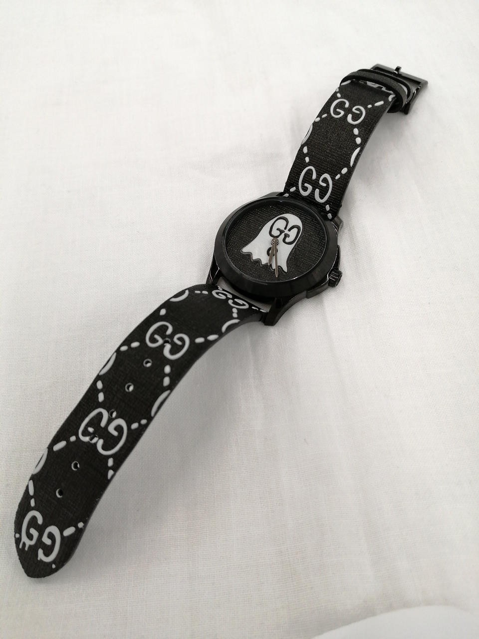 [A4N] Gucci G-Timeless Ghost 126.4 Quartz Analog Classic Black Unisex [q2s]