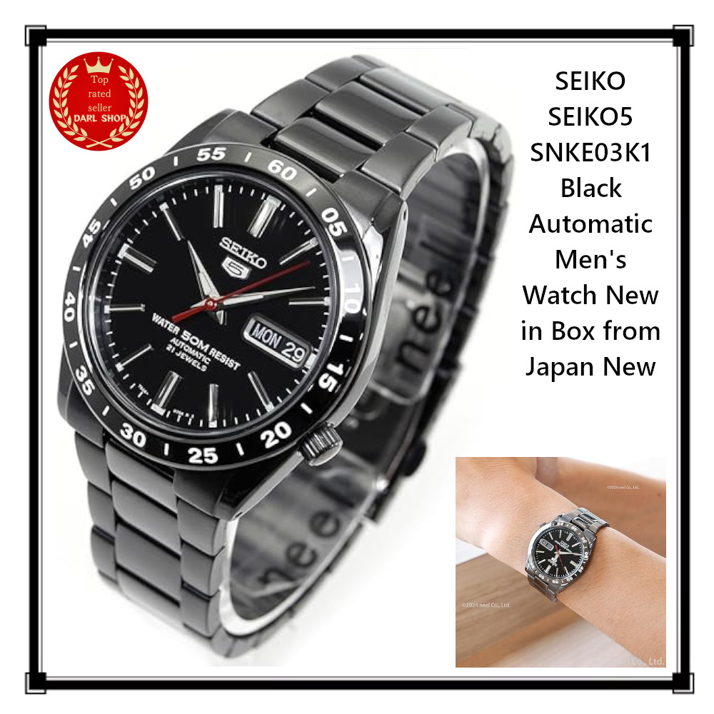 SEIKO SEIKO5 SNKE03K1 Black Automatic Men’s Watch New in Box from Japan New CBP