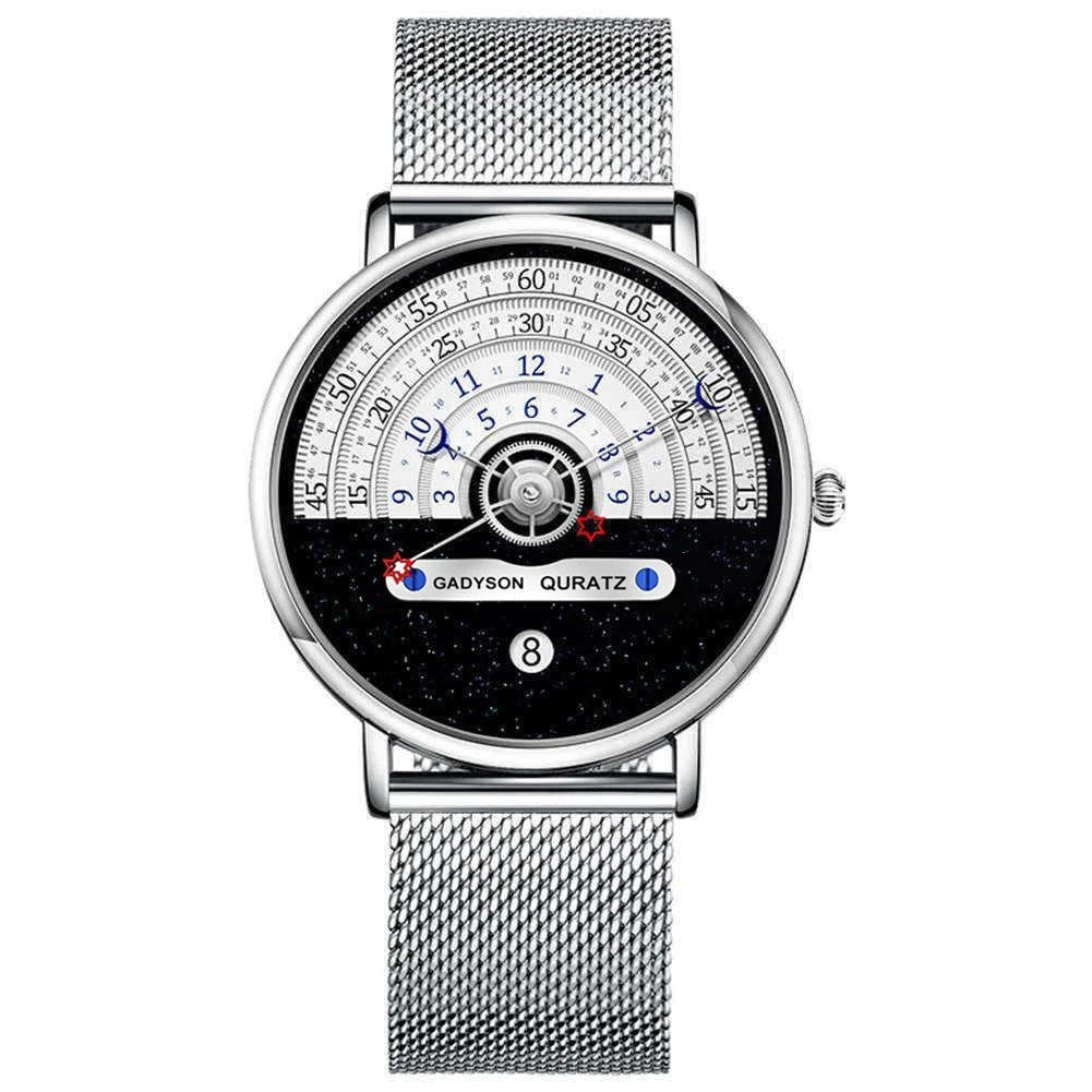 Cool Stylish Men Steel Stainless Quartz Mesh Watch High-Quality Waterproof Gift