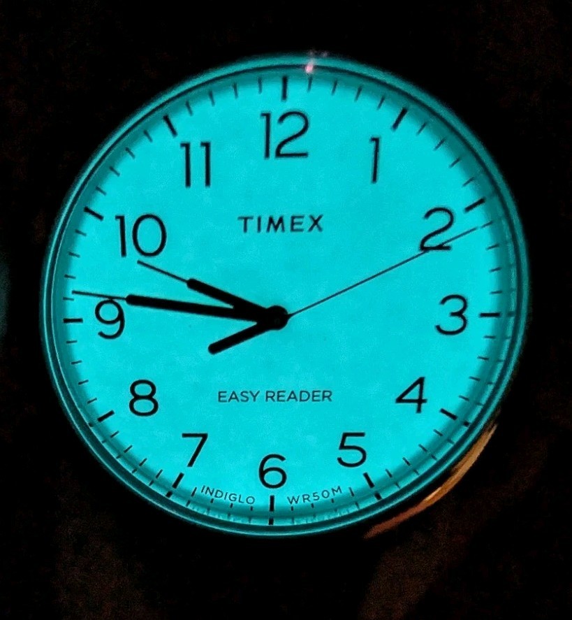 Timex Easy Reader Gen 1 Quartz 40mm Watch – White Dial & Black Leather, Indiglo
