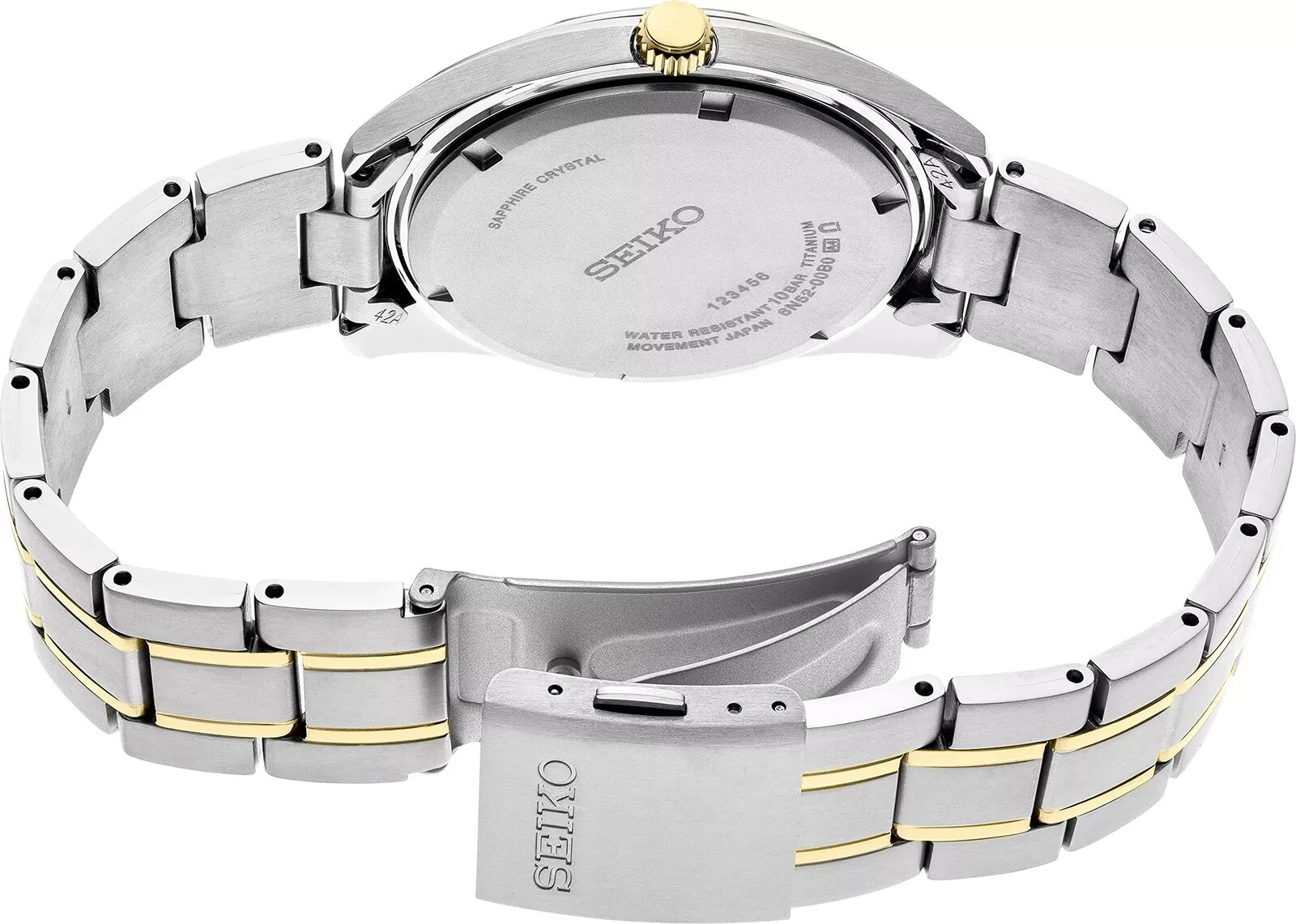 Seiko Men’s Essentials Quartz Green Dial Titanium Watch – SUR377P1 NEW