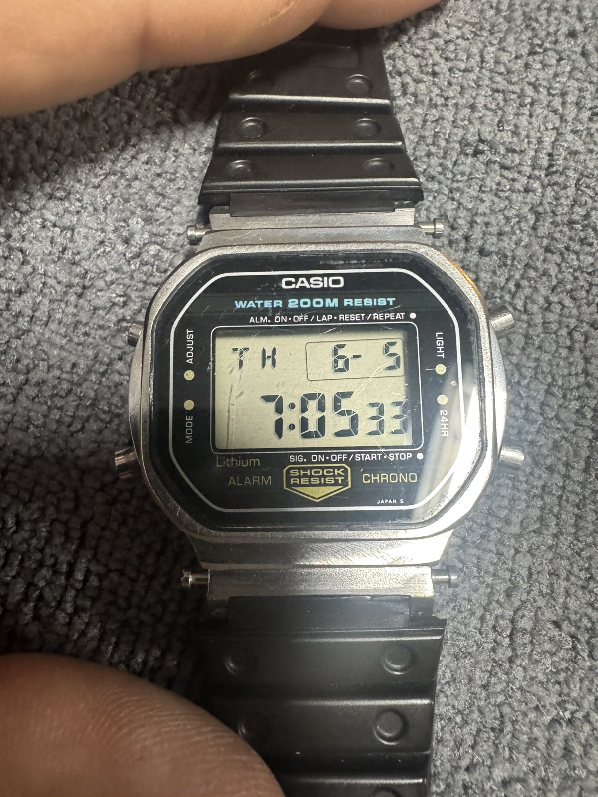 Vintage CASIO G-SHOCK DW-5200 Module 240 Digital Watch 200M Water Resistant