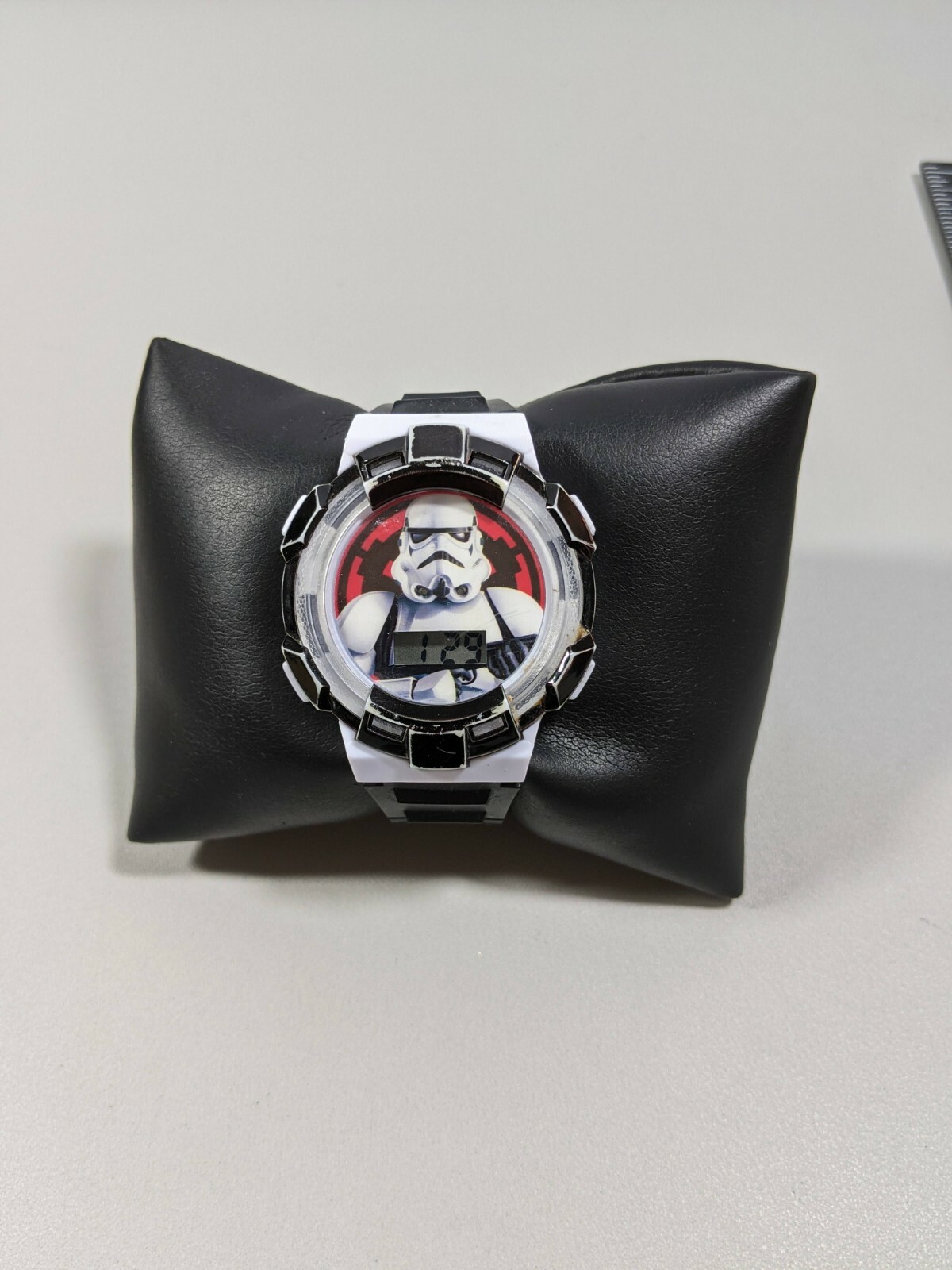 Starwars Digital Storm Trooper Light Up Blue Green Red Black Resin Band Watch