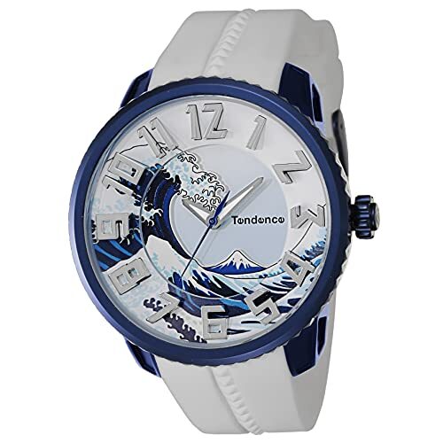 [Tendence] Watch JAPAN ICON HOKUSAI GULLIVER ROUND Quartz 51MM TY143102 White