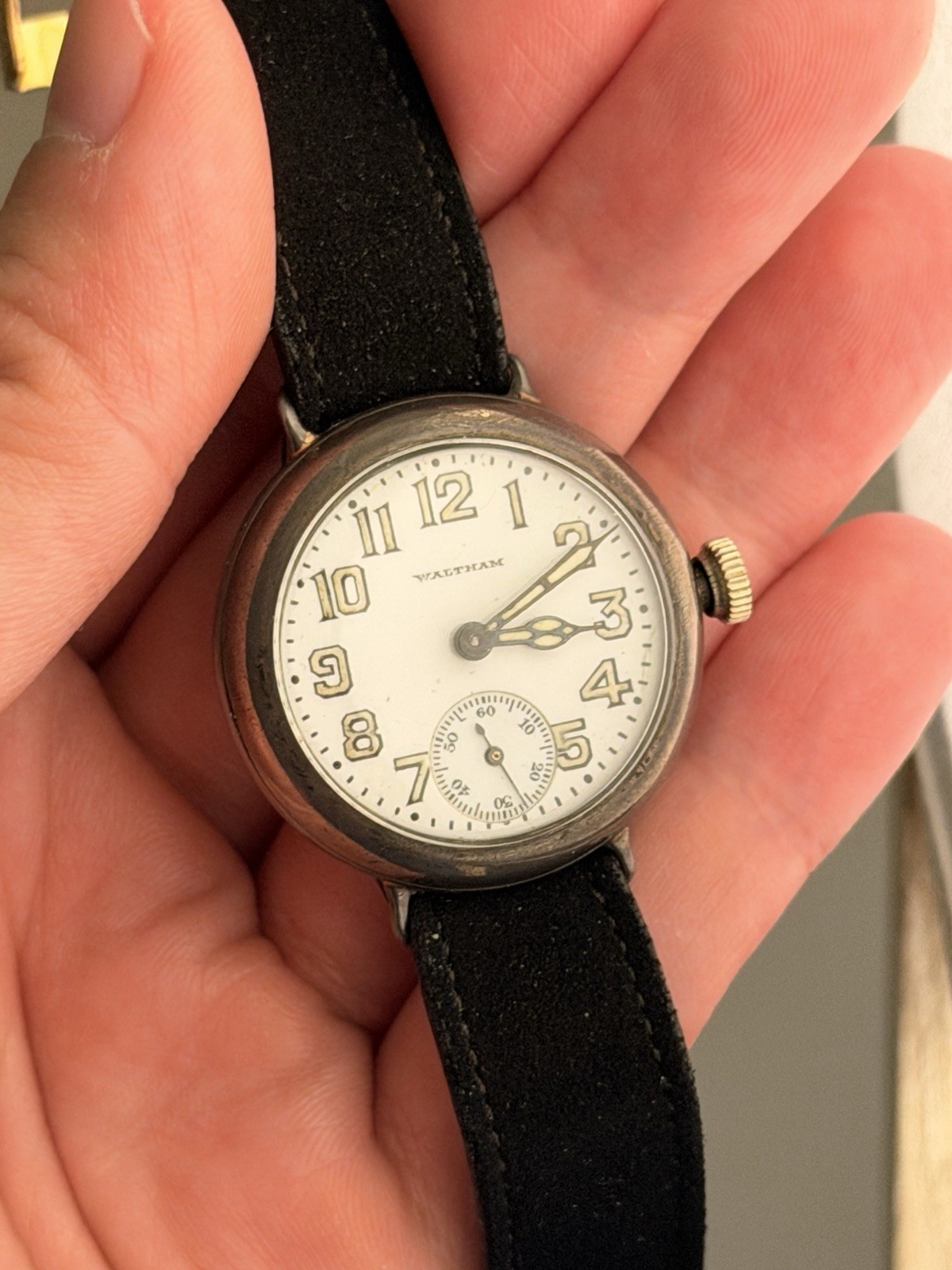 WWI Waltham Sterling Silver Trench Watch (1916) – Engraved Ord. Dept. Officer