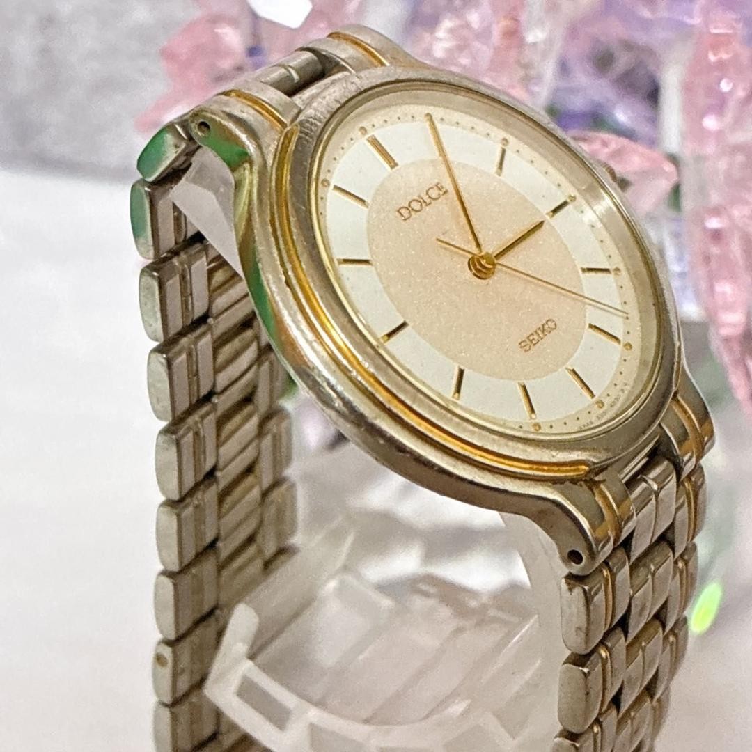 Working Seiko Dolce Quartz Watch, Battery Replaced, Glitter Dial, Vintage