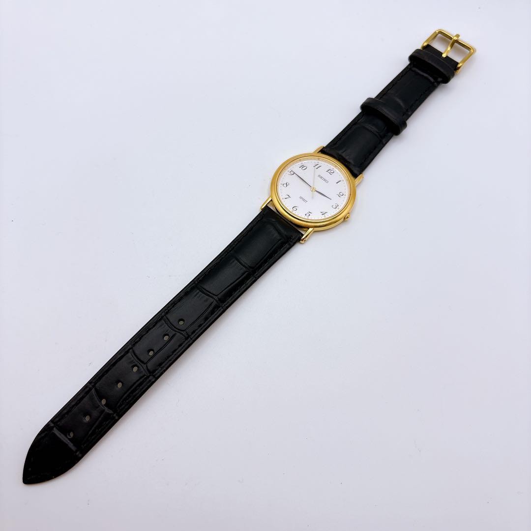 [Working condition, new battery/strap] Seiko Spirit Men’s Watch, Simple Gold