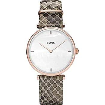 [B1R] Cluse Triomphe CL61007 Beige Leather Brass Case Quartz Ladies [r5w]