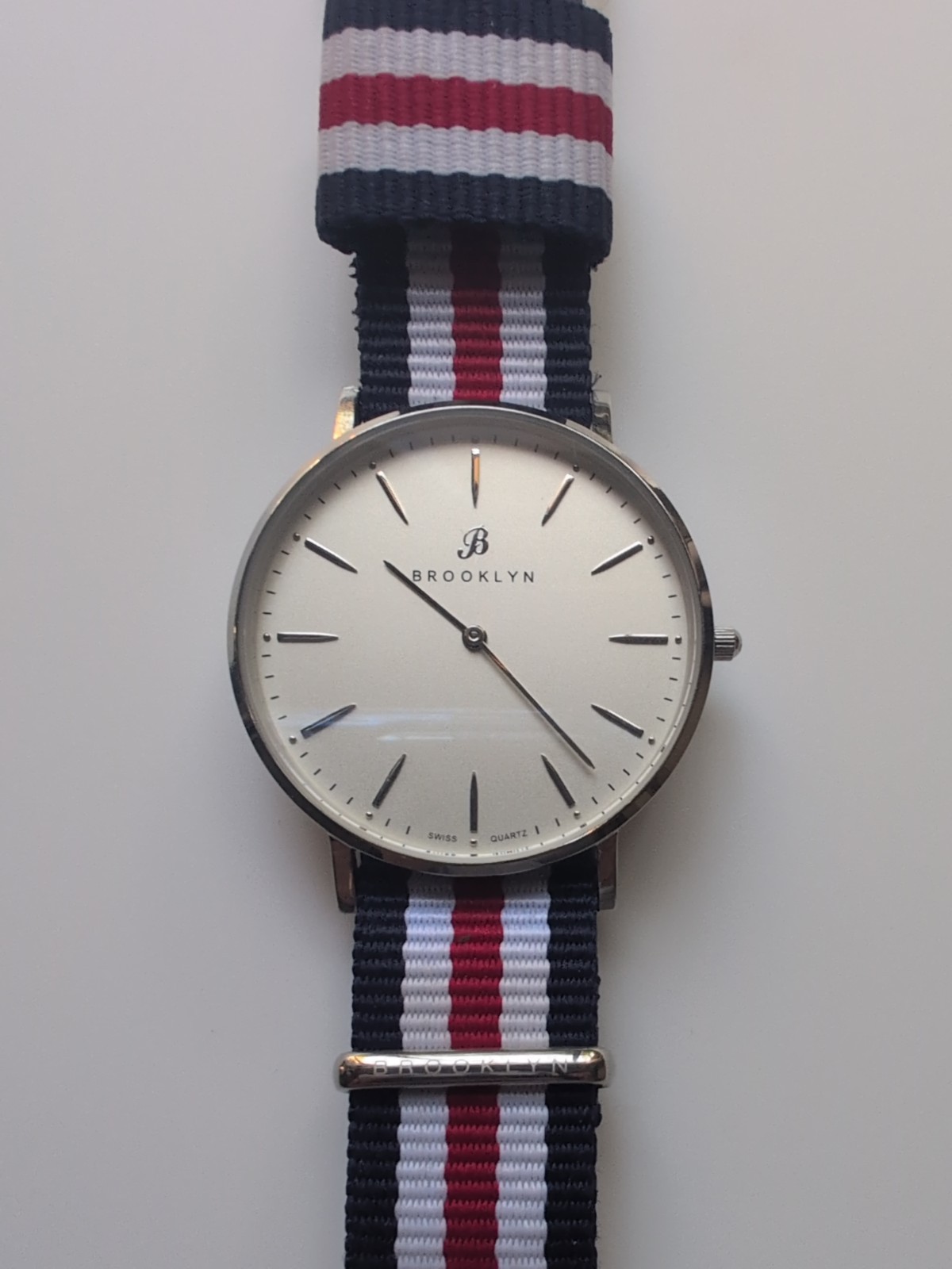brooklyn watch (America Style) With Red White And Blue Strap