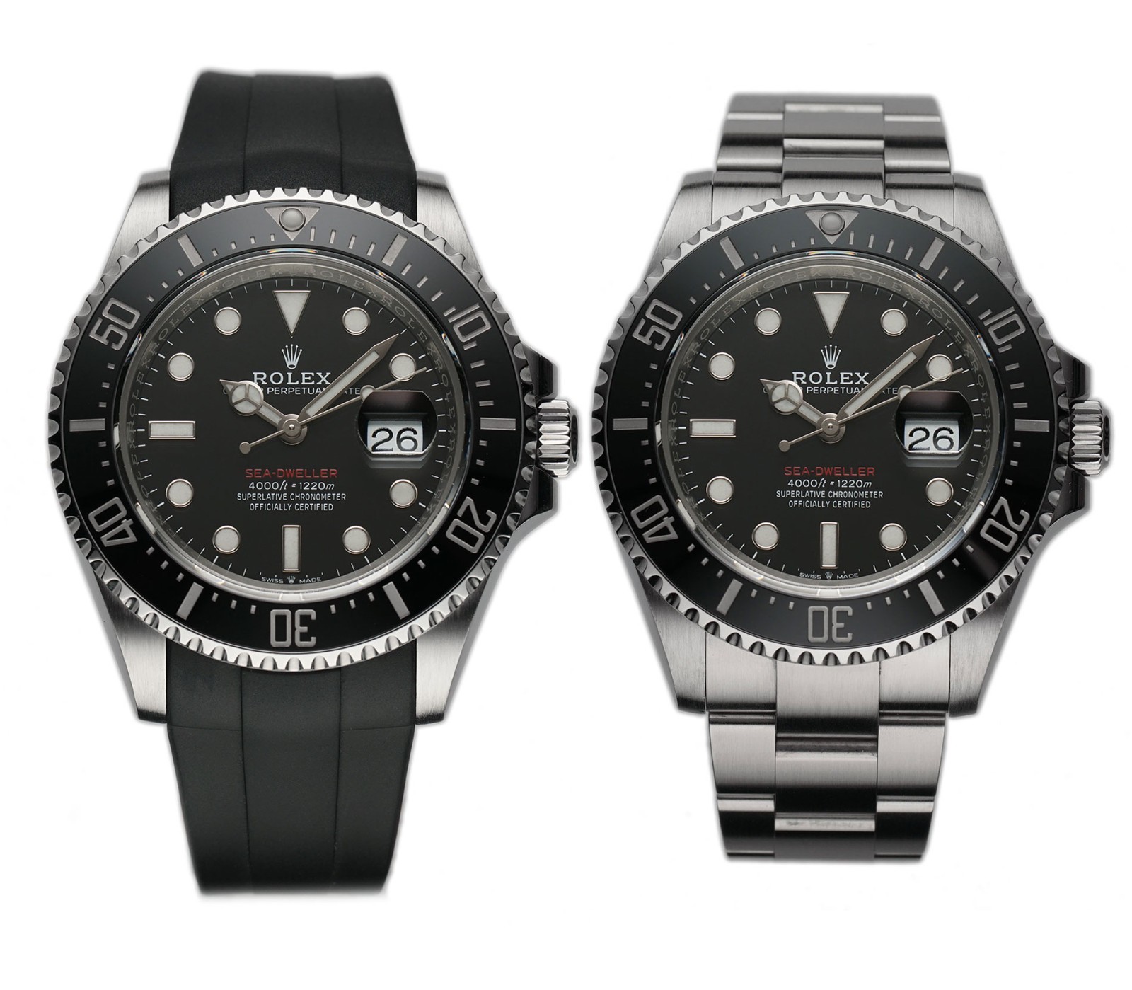 Rolex Sea-Dweller 43mm Anniversary Red Writing Dial Cyclops RubberB 126600