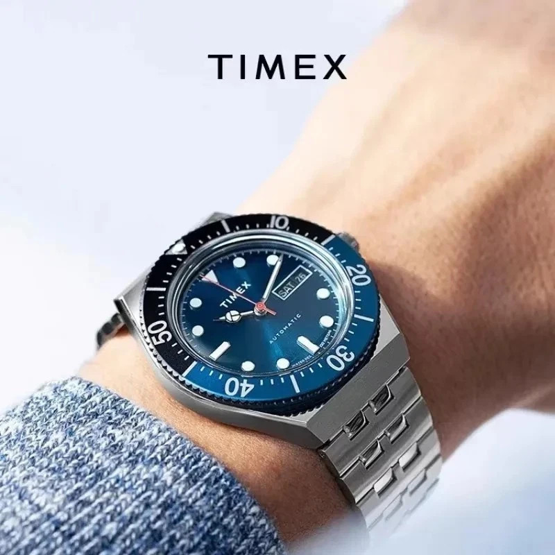 TIMEX Watch Automatic Men’s Luxury Leisure Multifunction Stainless Steel Strip